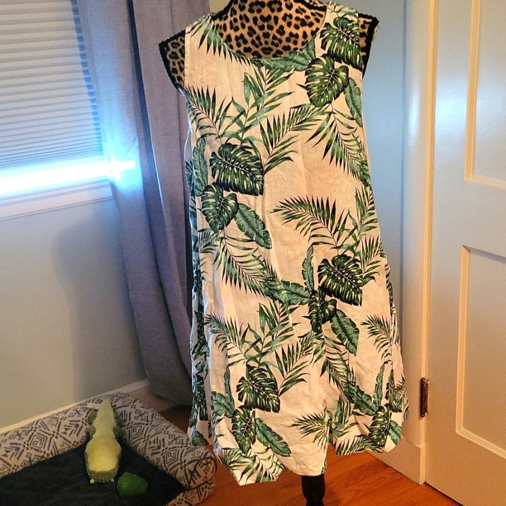 Linen Palm Dress